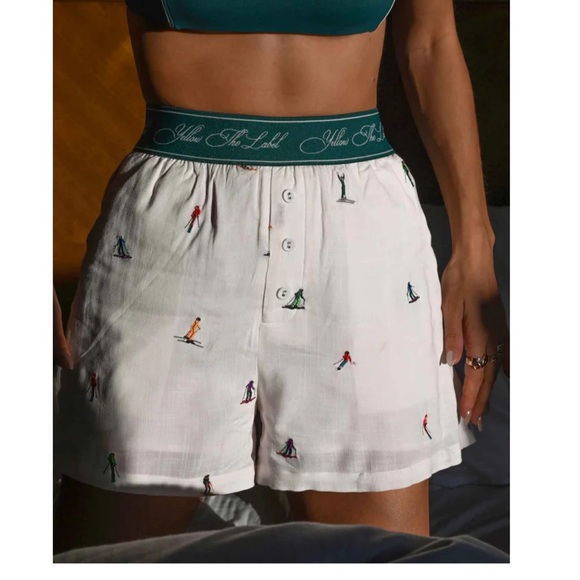 ISO YELLOW THE LABEL SKI PEOPLE BOXER SHORTS - Picture 1 of 2